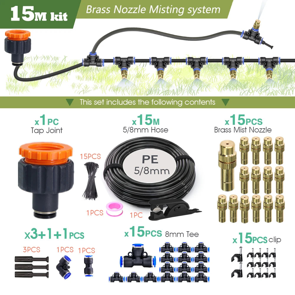 RBCFHI Garden Adjustable Mist Nozzle Irrigation System