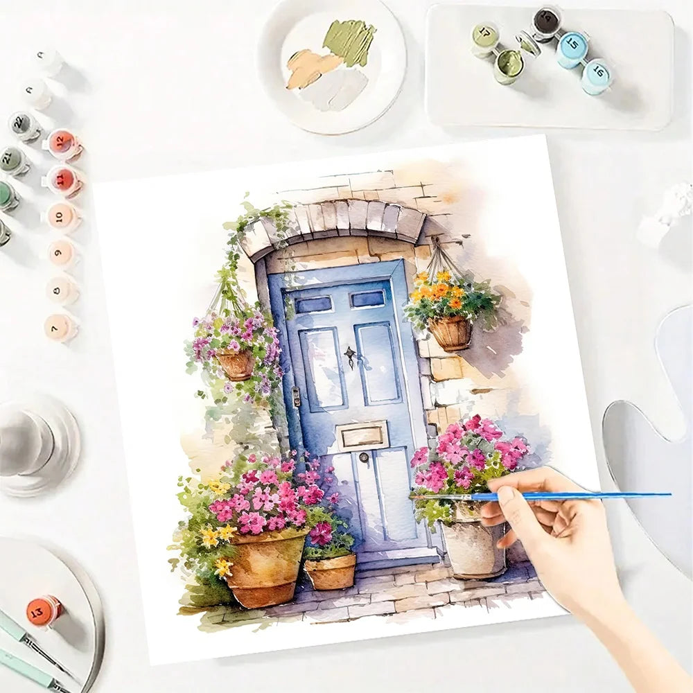 Flower Paint By Number Canvas Kit For Adult DIY Art