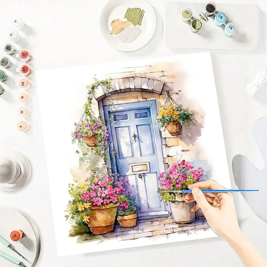Flower Paint By Number Canvas Kit For Adult DIY Art