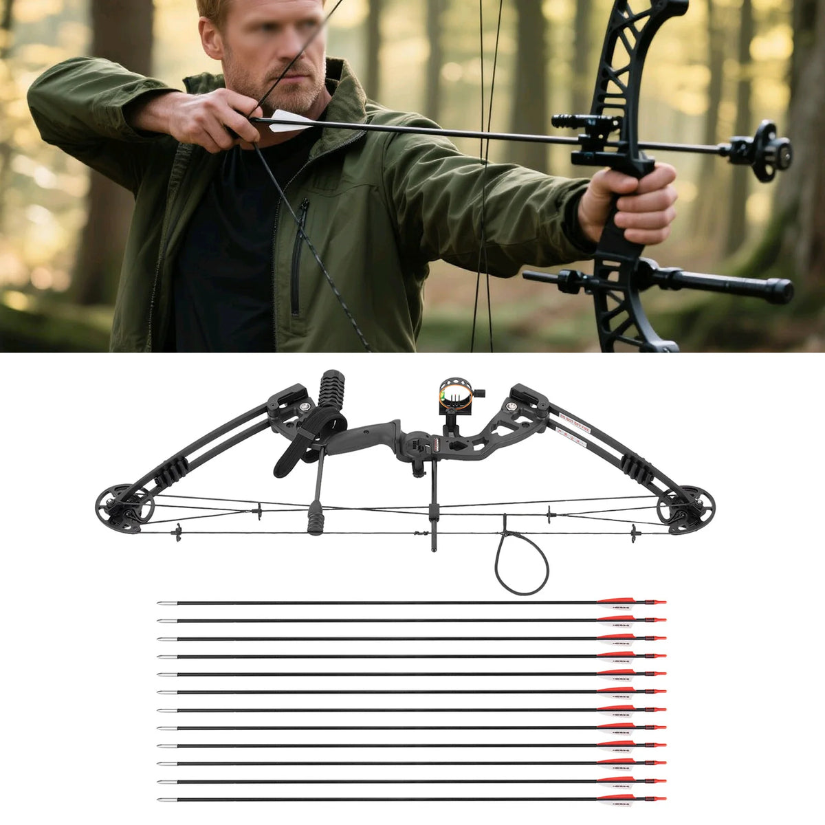 Compound Bow Kit For Adults And Teens With Arrows