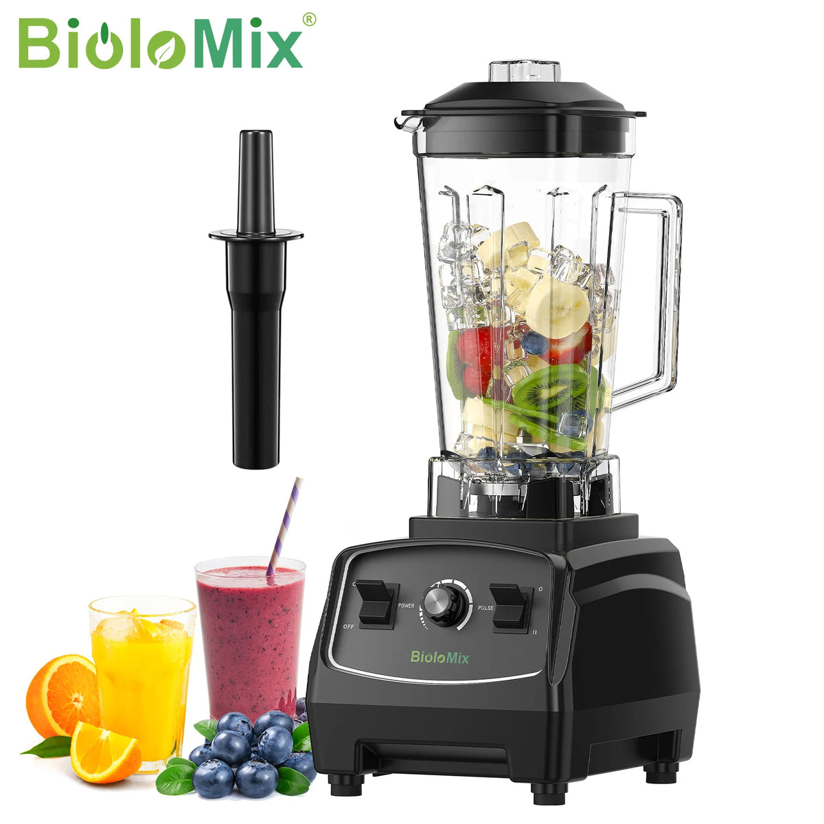 Biolomix BPA Free 3HP 2200W Heavy Duty Commercial Blender Juicer