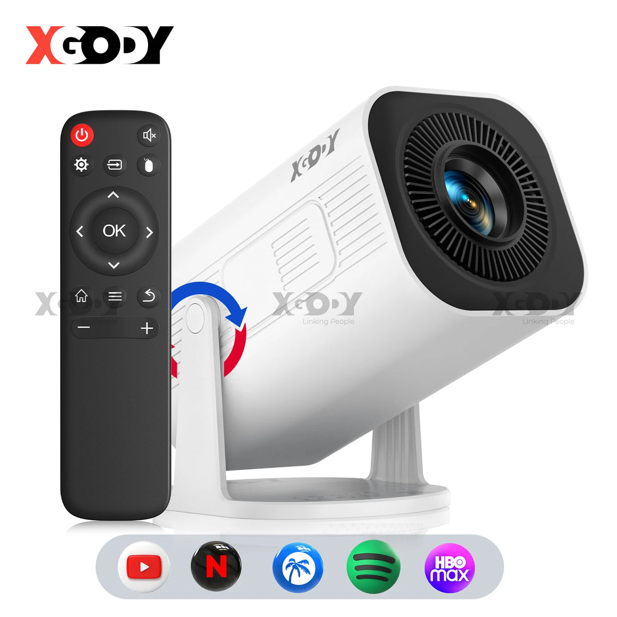 XGODY 4K Mini Projector With Android And Bluetooth Support