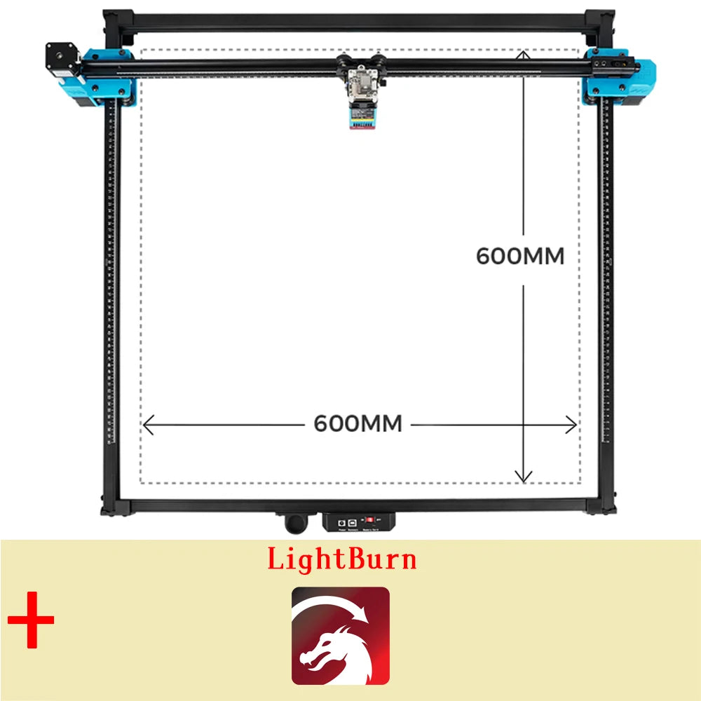 TwoTrees 600x600mm Laser Engraver 40W/80W TTS-55 PRO/TTS-10 PRO Metal Laser Engraving Machine Wood Leather Cutting Machine