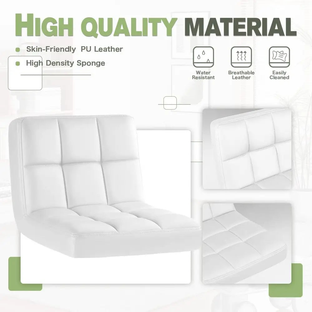 Modern PU Leather Swivel Adjustable Hydraulic Bar Stool Set