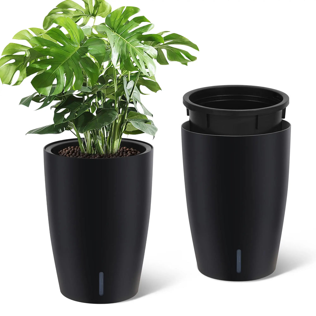 HiMISS Self Watering Planters Set Of 2 With Drainage