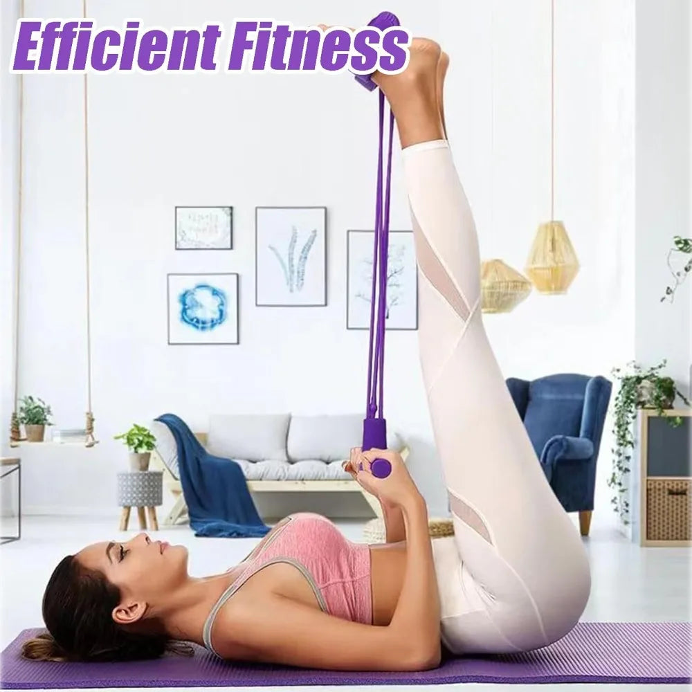 Multi-Function Resistance Band Set With Comfort Grip Handles