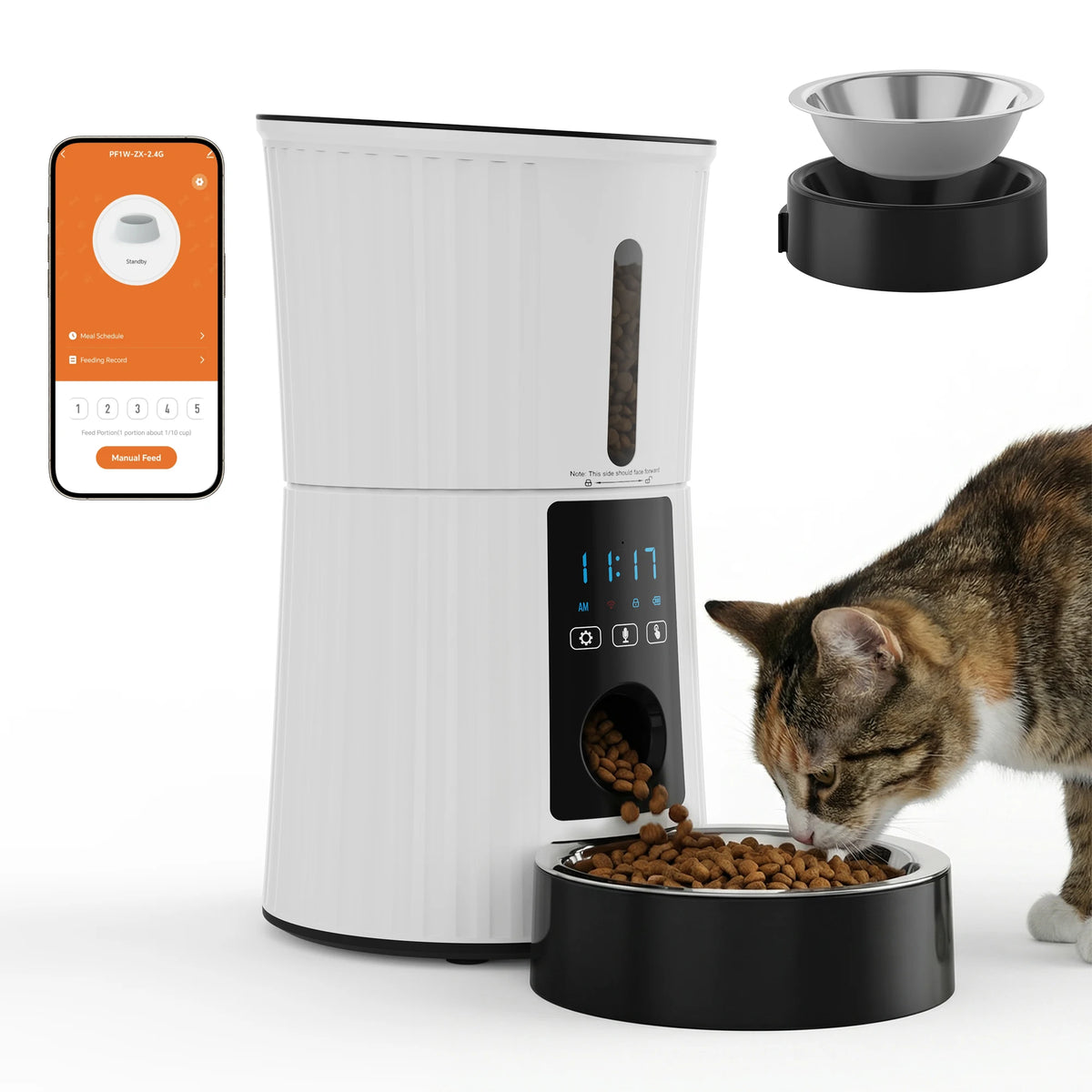 Automatic Cat Feeder WiFi Timed Dispenser App Control