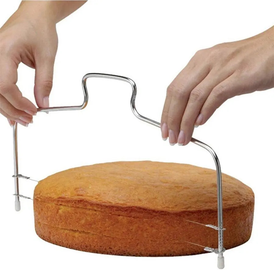 Double Wire Adjustable Cake Leveler Stainless Steel Decorating Tool