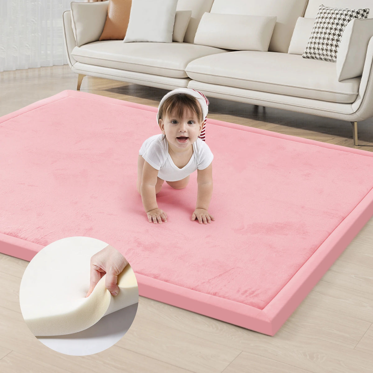 PaPaMat Memory Foam Playpen Carpet With Non Slip Backing