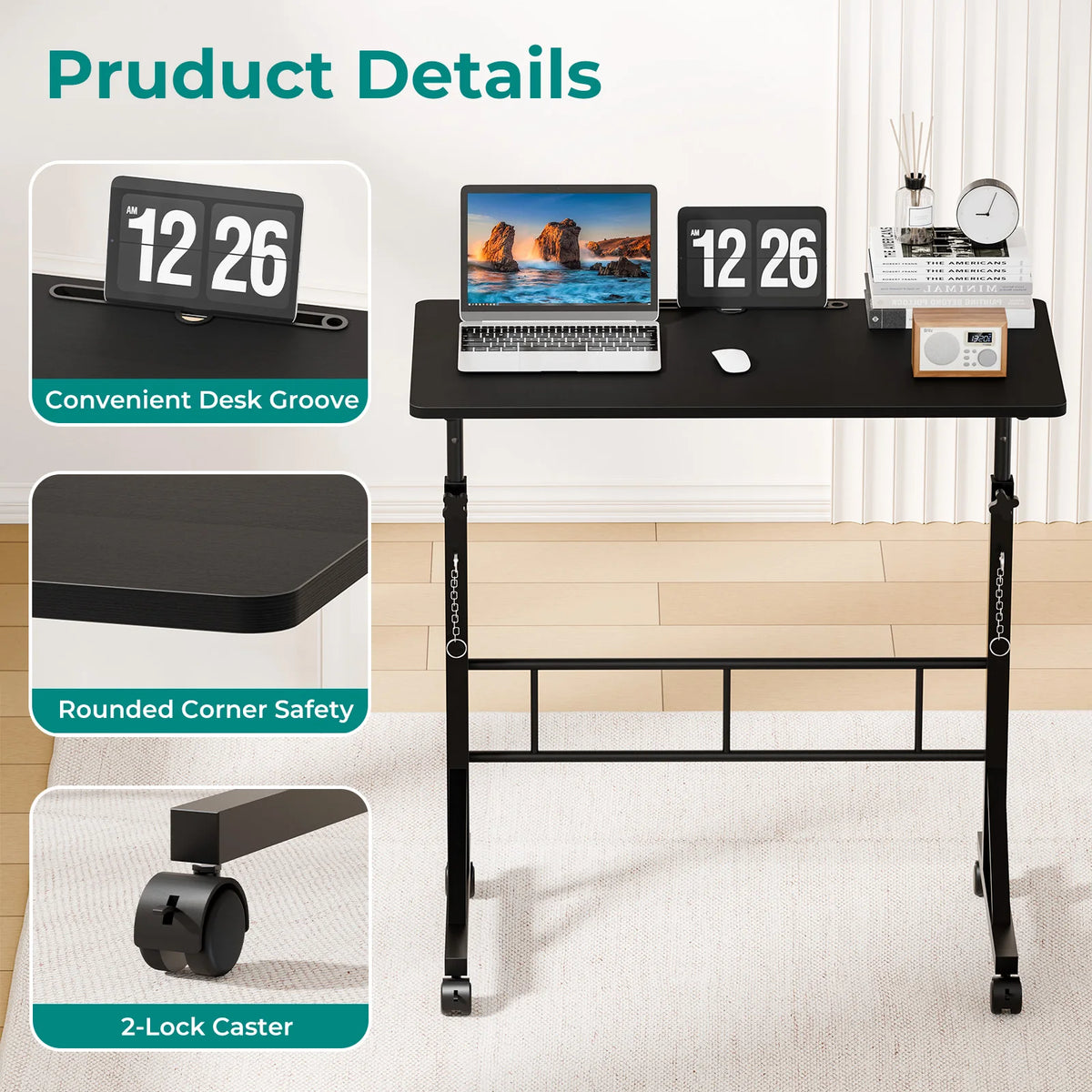 MCQ Ergonomic Adjustable Height Standing Office Computer Desk