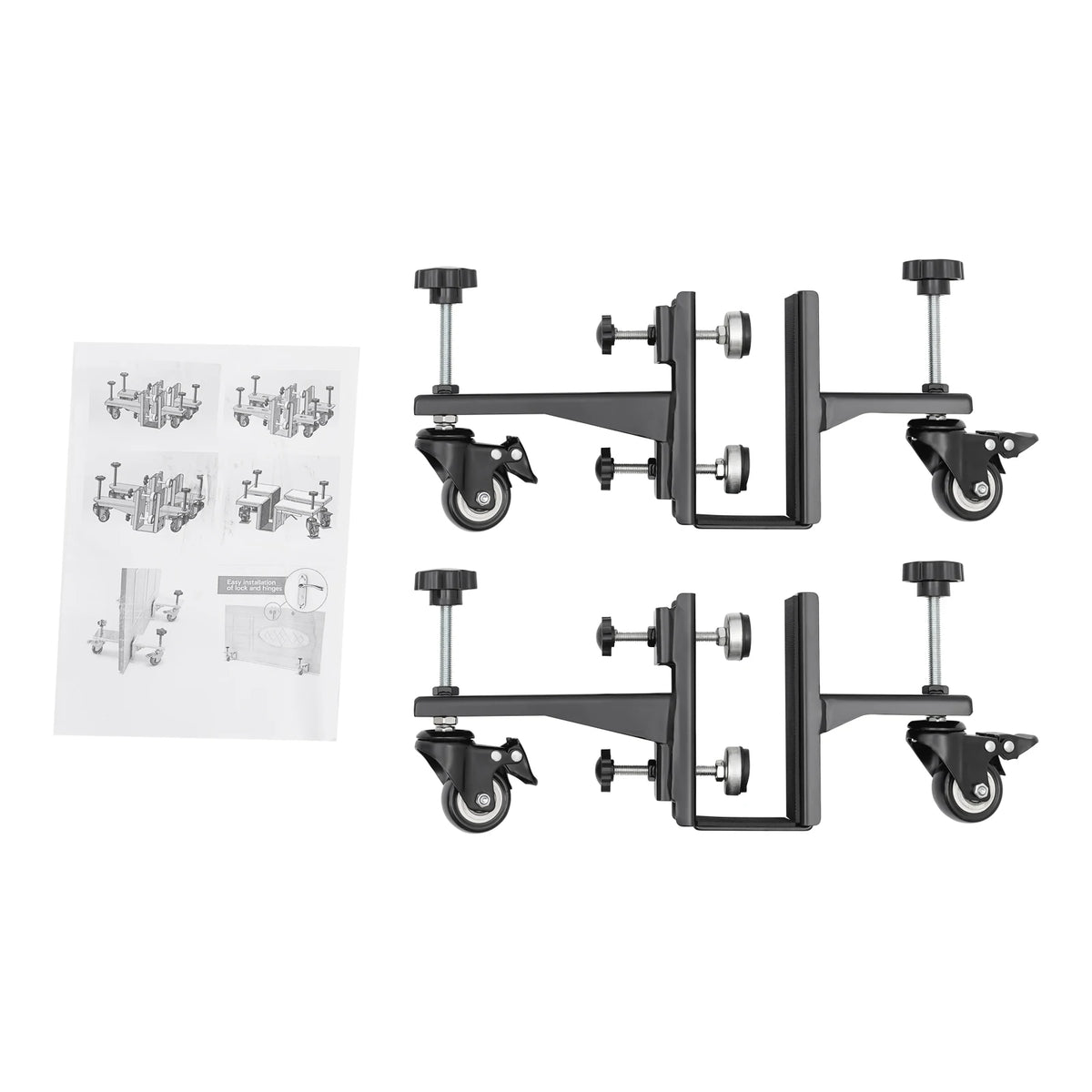 2pcs Door Installation Tools Portable Home Door Positioning fixture w/Pressure Plate Holder for Doors with  thickness of 1-2.375in