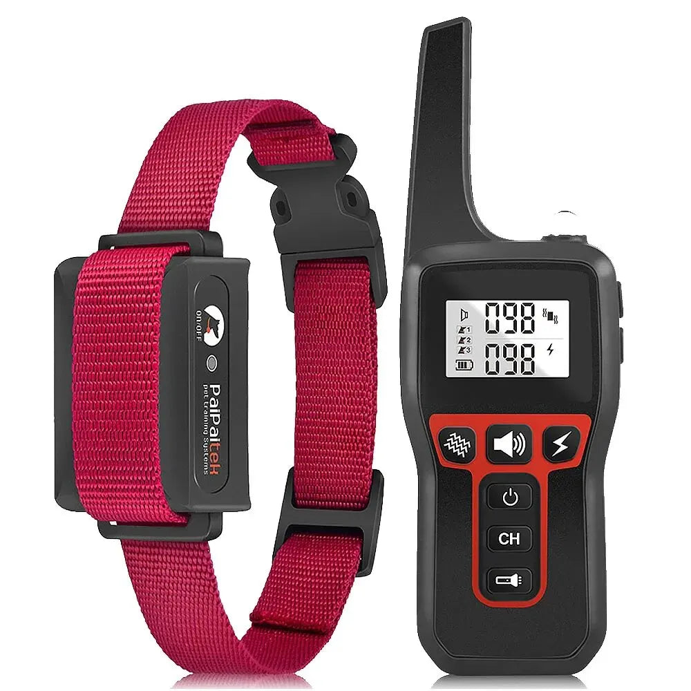 PaiPaitek Dog Training Collar Waterproof Rechargeable Remote Auto Mode