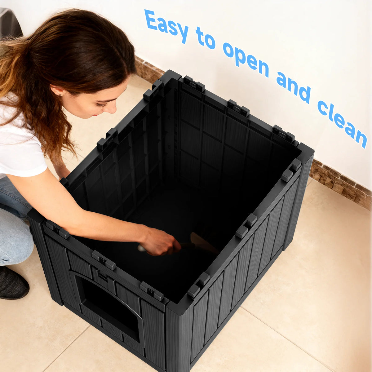 Resin Cat House End Table Two In One Waterproof Kennel