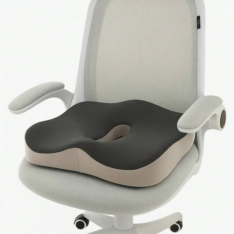 Decompression Cushion, Suitable For Office/Home Chairs, Ultra-Dense Memory Foam, Ergonomic Oval Design To Support Thighs
