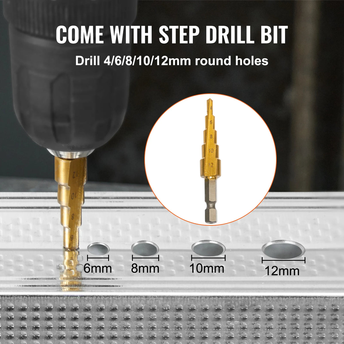 SucceBuy Double Head Sheet Metal Nibbler Cutter 360 Degree Metal Nibbler Drill Attachment with Extra Punch and Die Cutting Hole