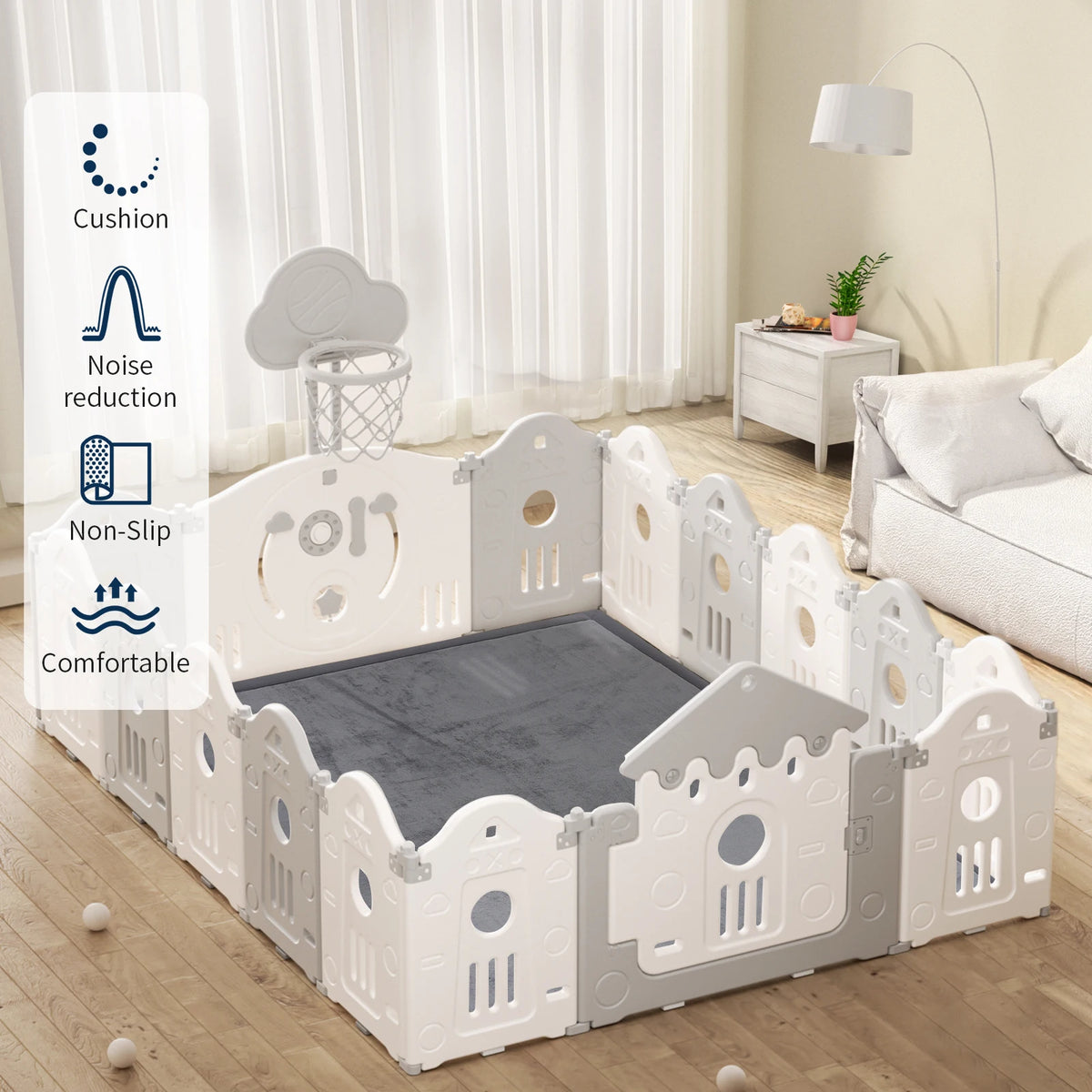 PaPaMat Memory Foam Playpen Carpet With Non Slip Backing