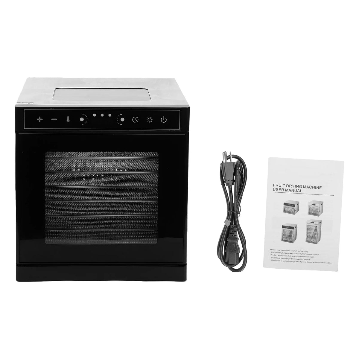Stainless Steel Food Dehydrator With Viewing Window And Adjustable Controls