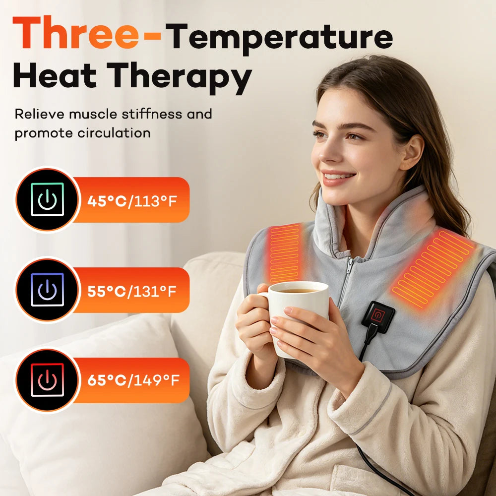USB Heating Pad For Neck Shoulders And Back Muscle Relaxation