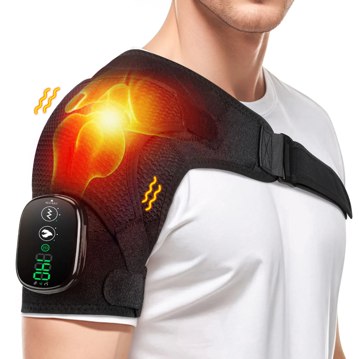Hailicare Cordless Heated Shoulder Wrap Massager For Pain Relief