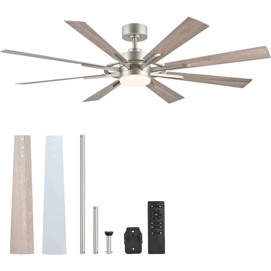 Ceiling Fan With Lights Remote Reversible Quiet DC Motor