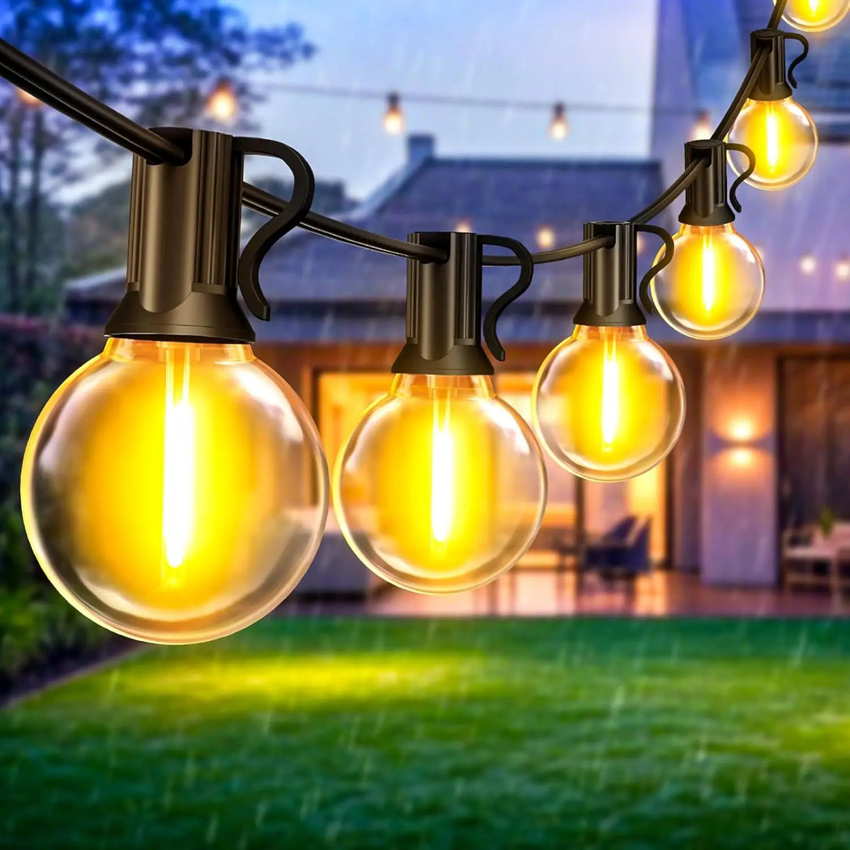 Aiopp G40 LED Globe String Lights Outdoor With US Plug