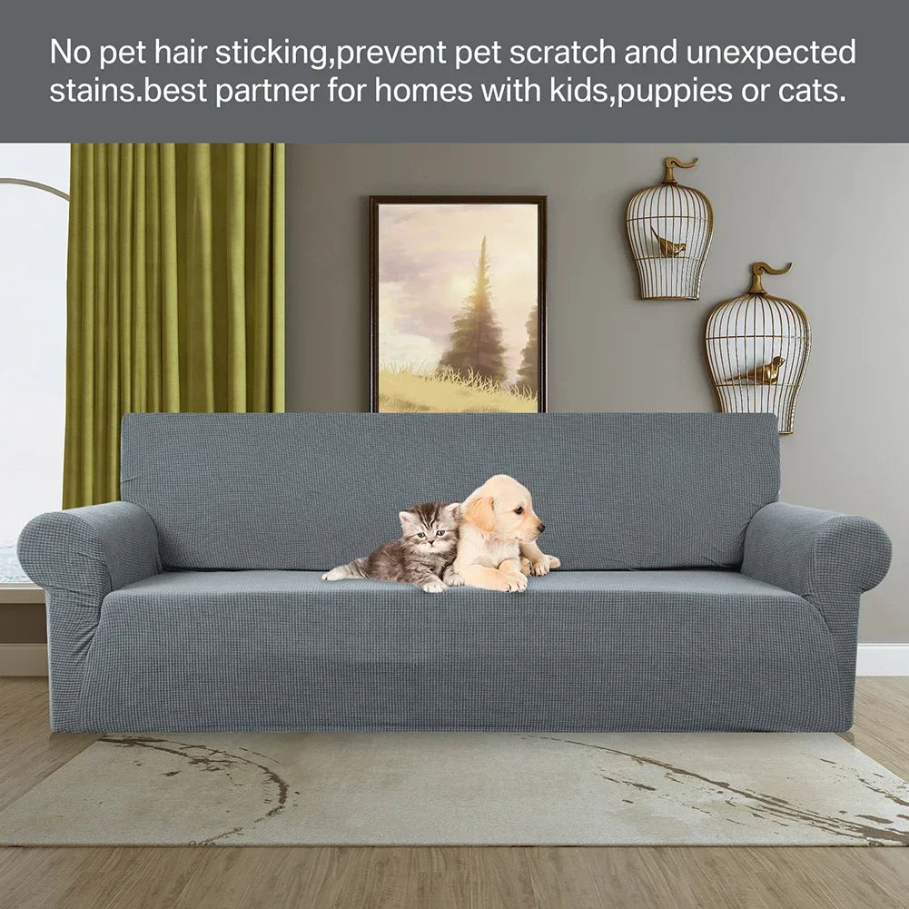 Stretch Jacquard Sofa Covers 1 2 3 4 Seater Couch Cover for Living Room Thick Sofa Slipcovers for Pets Kids Furniture Protector