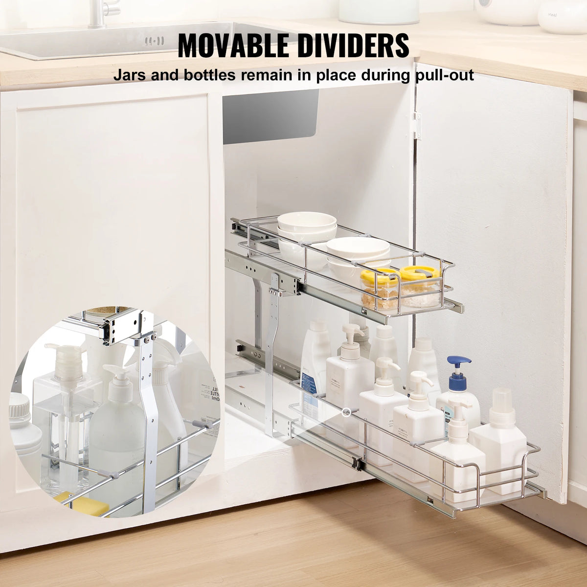Vevor Heavy Duty Pull Out Kitchen Cabinet Organizer