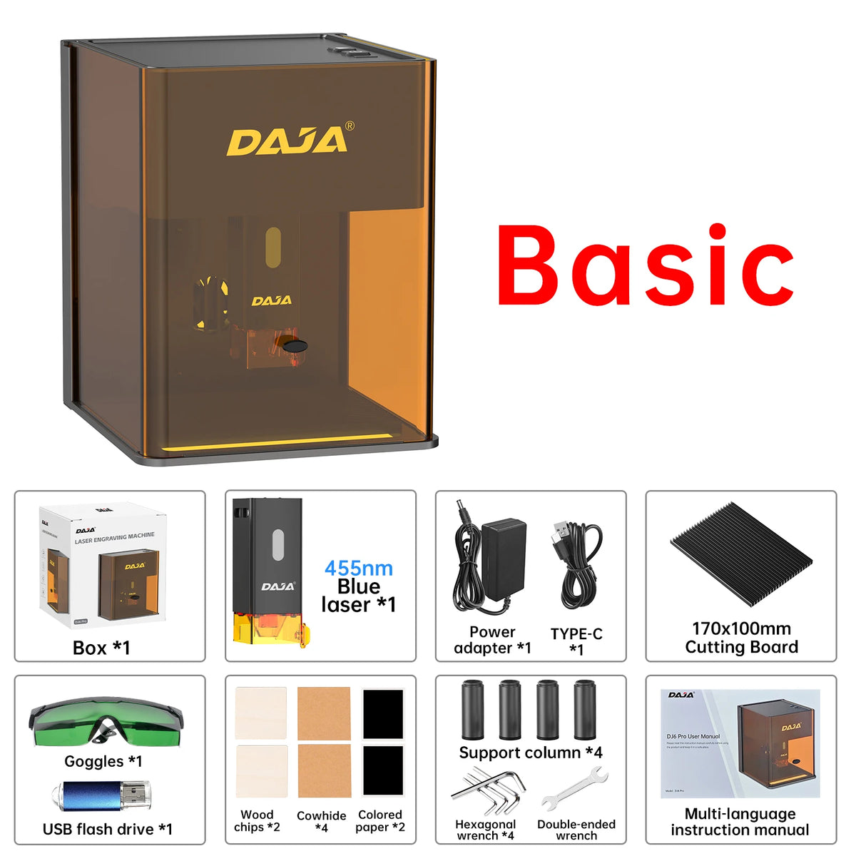 DAJA DJ6 Pro Laser Engraver for Metal Wood Acrylic Jewelry