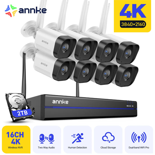 ANNKE 8MP WiFi Wireless Security Camera System 4K NVR