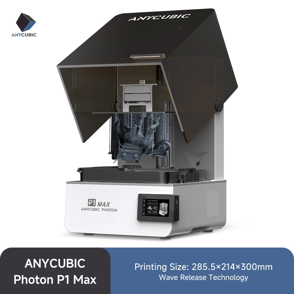 ANYCUBIC Photon P1 Max 12K Mono LCD 3D Printer Full-Scale 18.3L Print Volume Wave Release Technology Resin 3D Printer