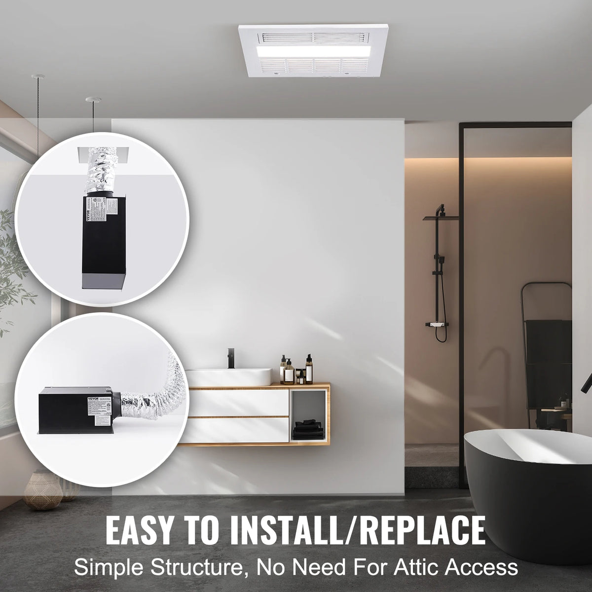 SucceBuy Bathroom Exhaust Fan 80 110 CFM High Efficiency Ventilation