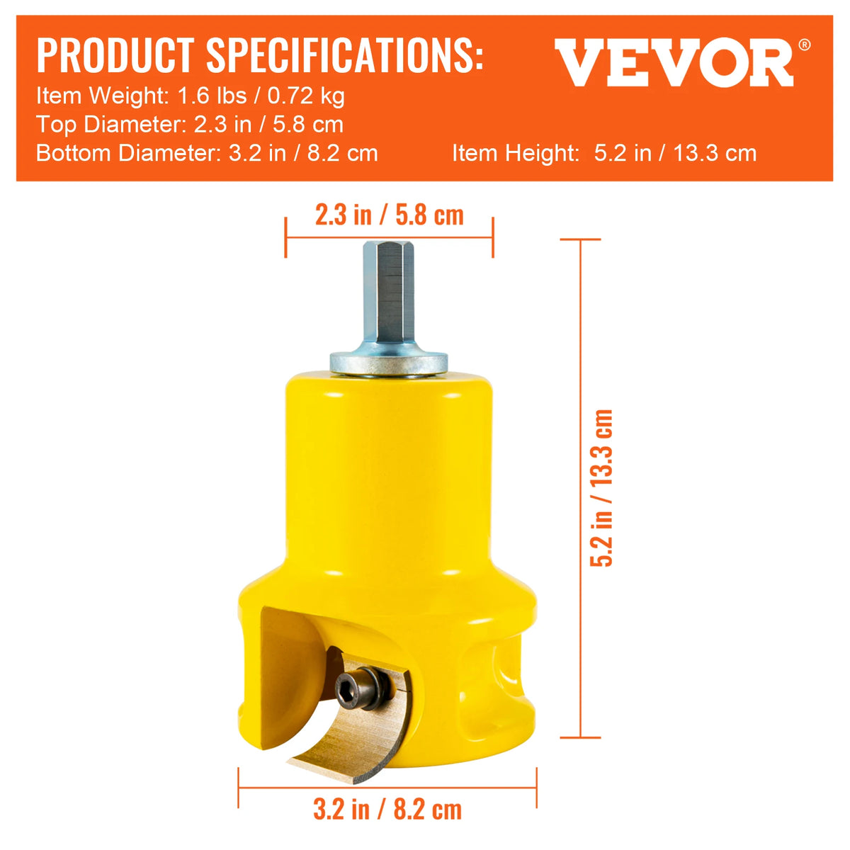 SucceBuy 4/6/8Pcs Tenon Cutter Log Furniture Kit 1/1.5/2in Straight/Curved Blades Commercial Woodworking Tool for Corded Drill