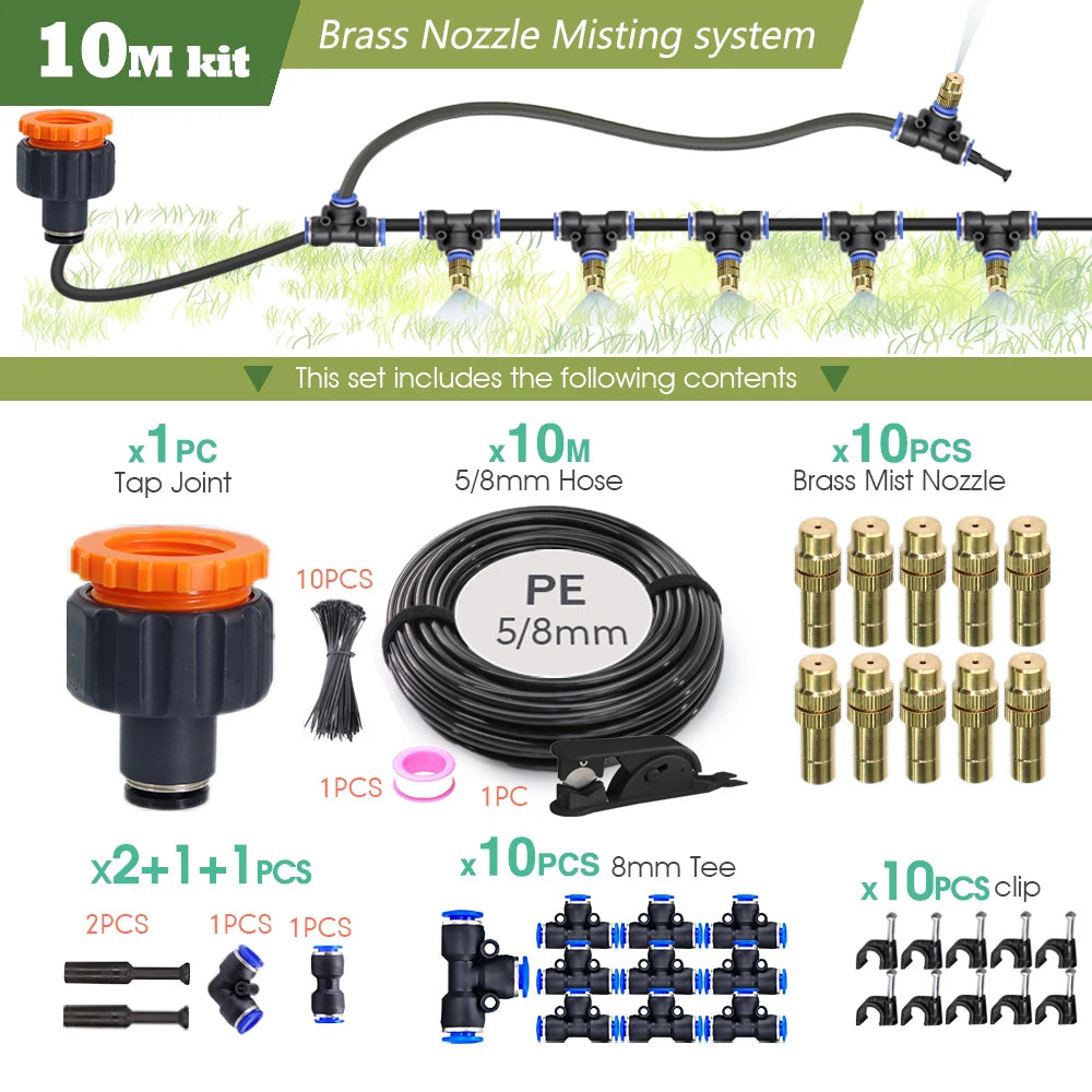 RBCFHI Garden Adjustable Mist Nozzle Irrigation System