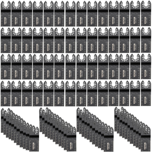 SucceBuy 100PCS Oscillating Saw Blades Multitool Quick Release Blades Kit HCS Tool Blades Cut Cutter for Wood Plastic Metal Nail