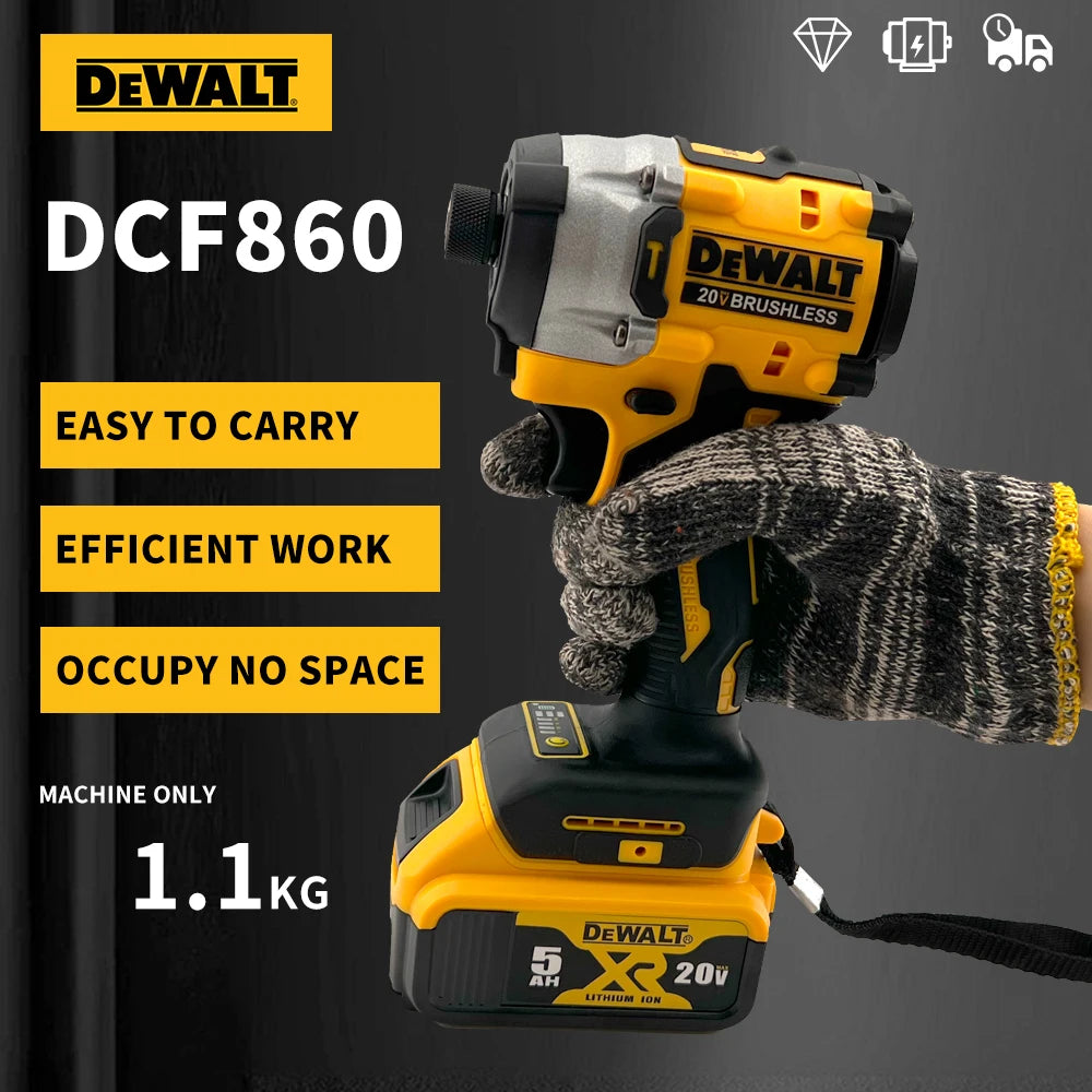 Dewalt DCF860 Cordless Brushless Impact Driver 20V 282Nm Lightweight