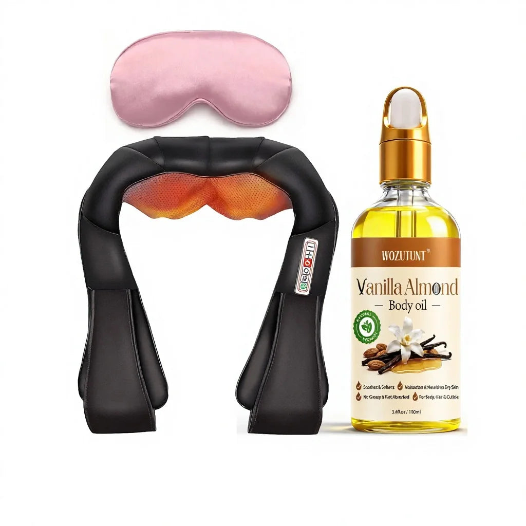 Heated Shiatsu Neck and Shoulder Massager for Deep Tissue Relief