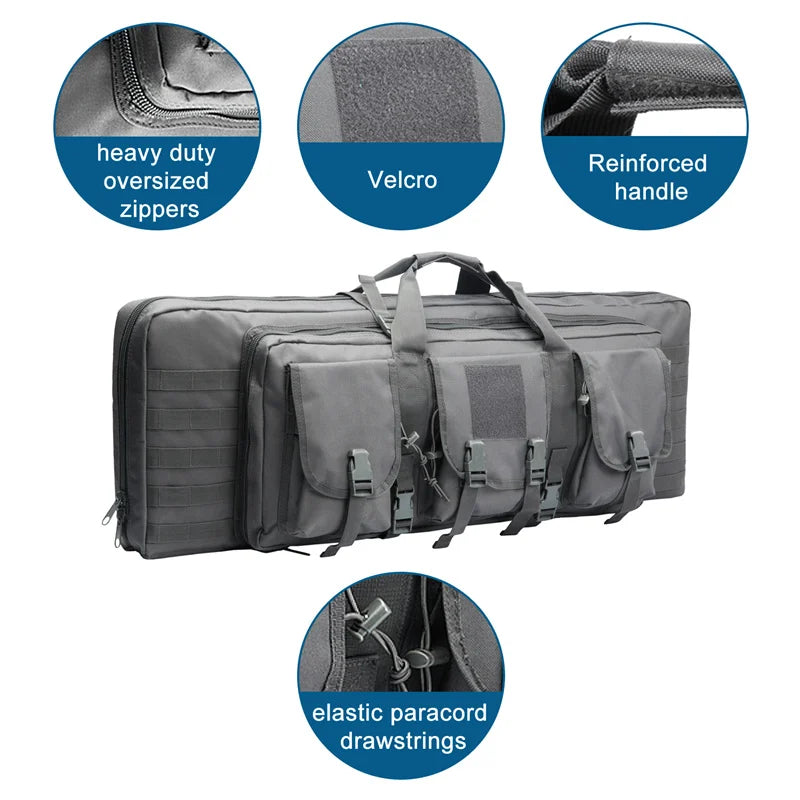 LQARMY Tactical Double Rifle Molle Gun Backpack Case
