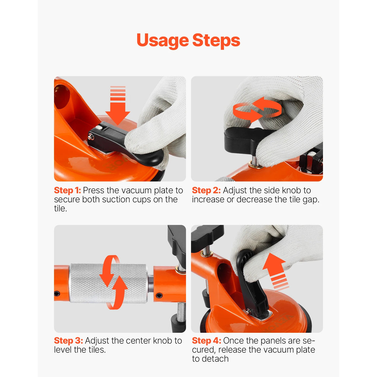 SucceBuy Stone Seam Joiner Two Pack Seam Setter With Vacuum Cups Tile