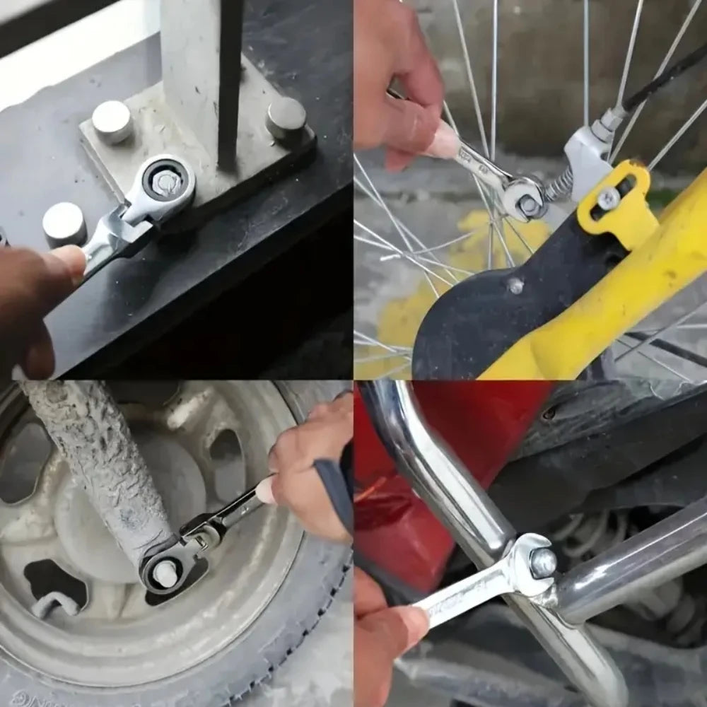Flexible Ratcheting Wrench Set for Car Repair Tools