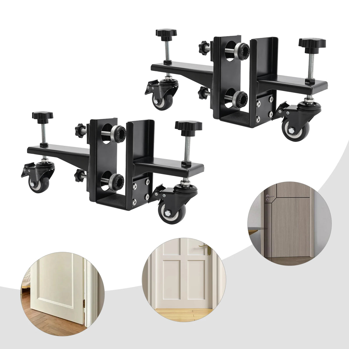 2pcs Door Installation Tools Portable Home Door Positioning fixture w/Pressure Plate Holder for Doors with  thickness of 1-2.375in