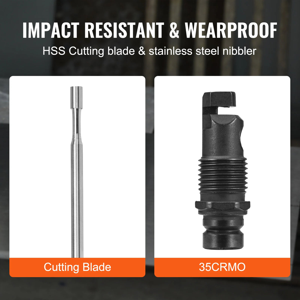 SucceBuy Double Head Sheet Metal Nibbler Cutter 360 Degree Metal Nibbler Drill Attachment with Extra Punch and Die Cutting Hole