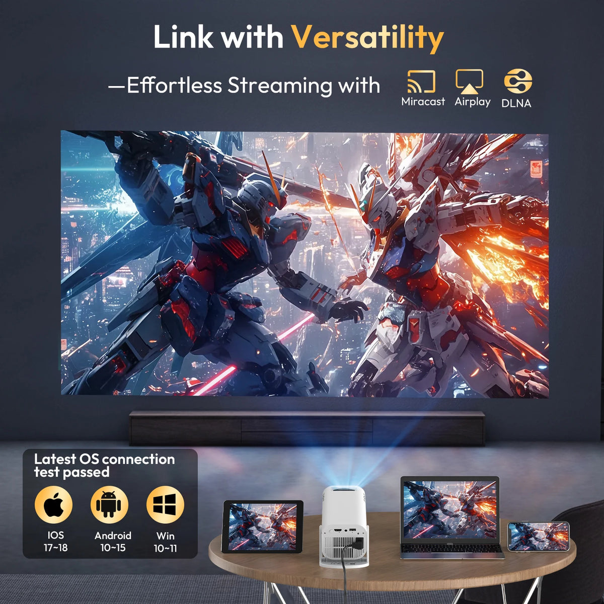 XGODY 4K Mini Projector With Android And Bluetooth Support