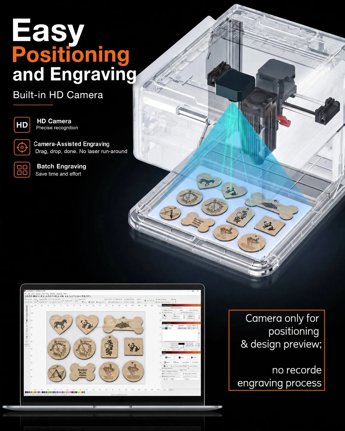 Carverall A1 Pro 10W Desktop Laser Engraver With HD Camera