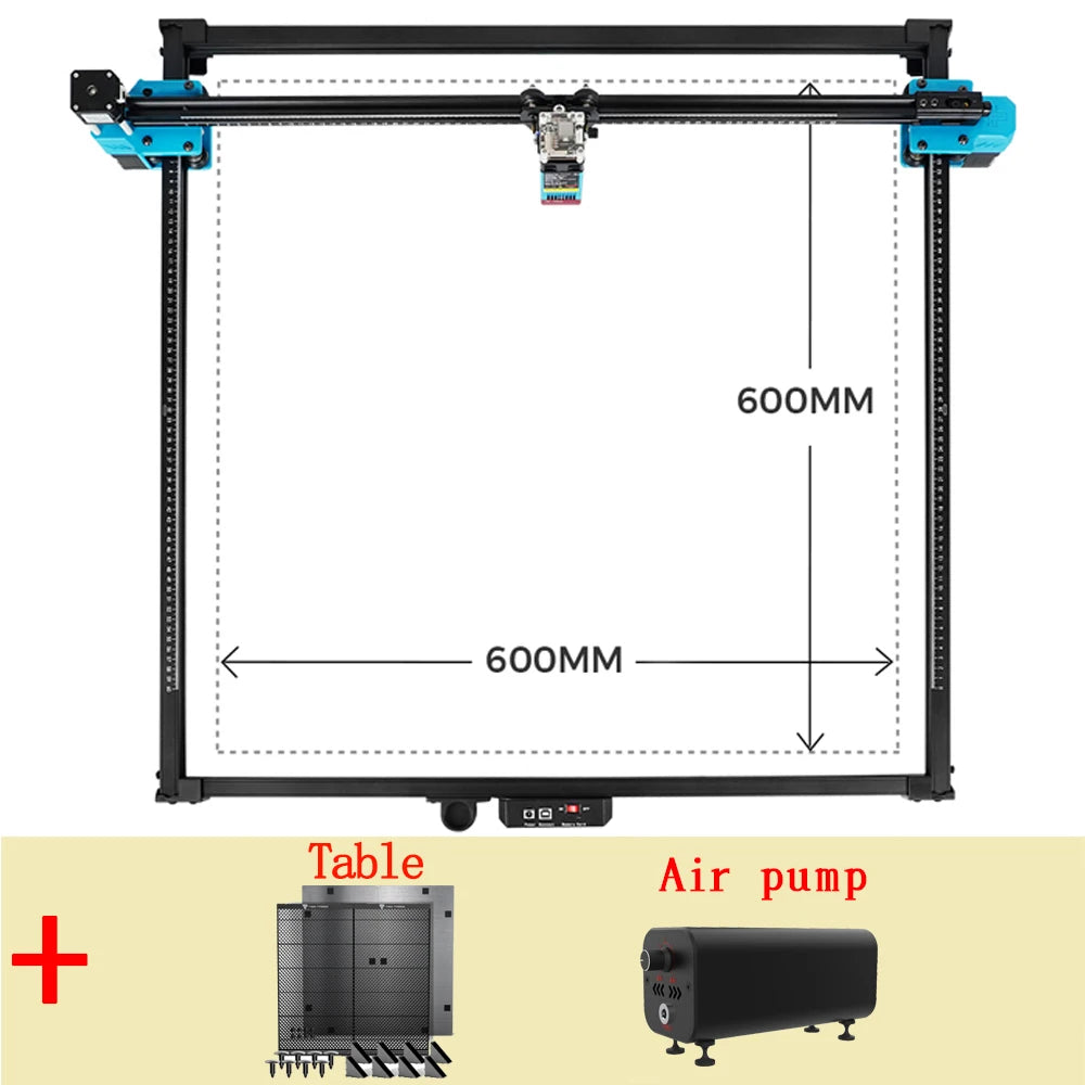 TwoTrees 600x600mm Laser Engraver 40W/80W TTS-55 PRO/TTS-10 PRO Metal Laser Engraving Machine Wood Leather Cutting Machine