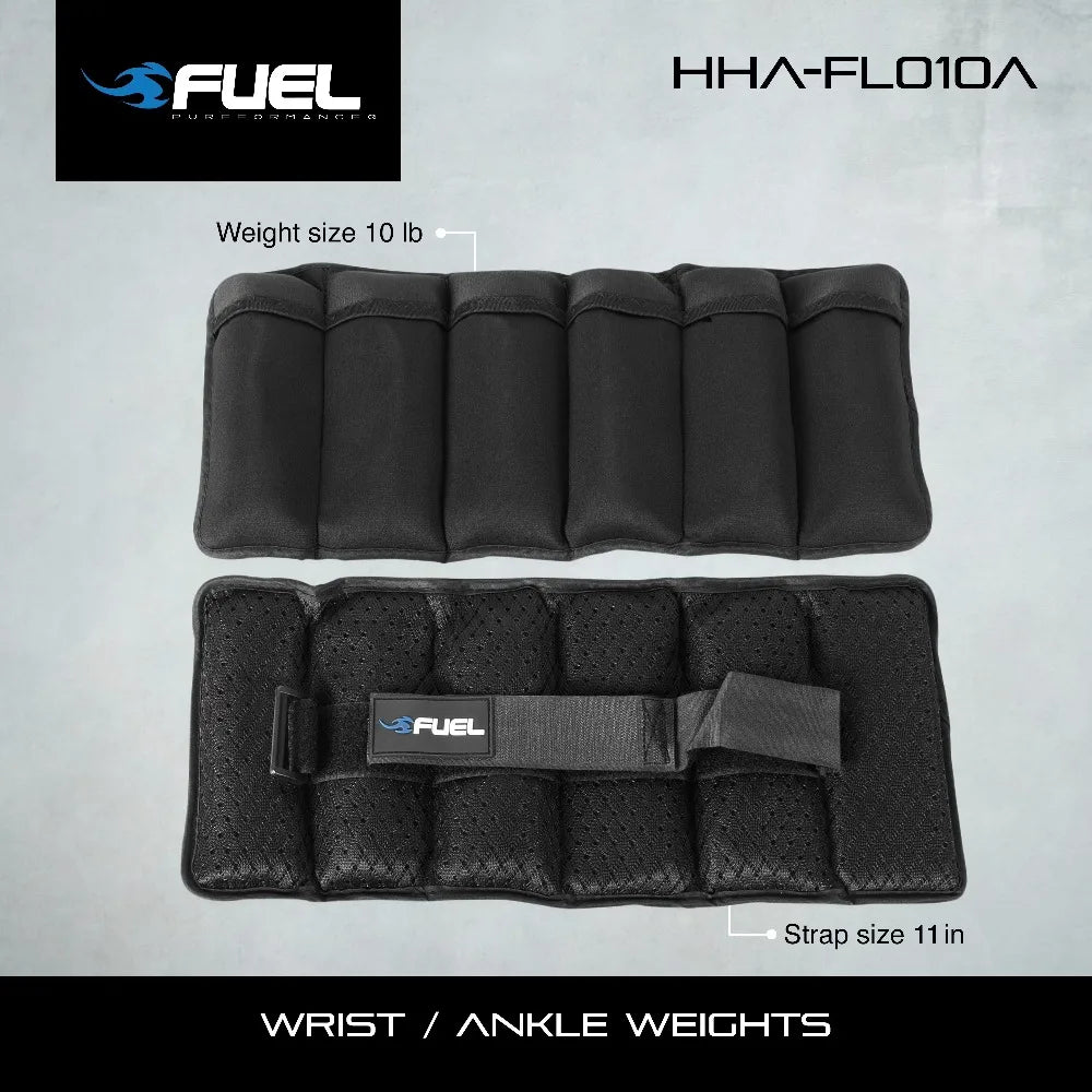 Adjustable Wrist Weights Ankle Weights Set 5 Lbs Each Pair 10 Lbs Total with 6 Removable Weight Packs for Men Women Fitness Exercise Workout
