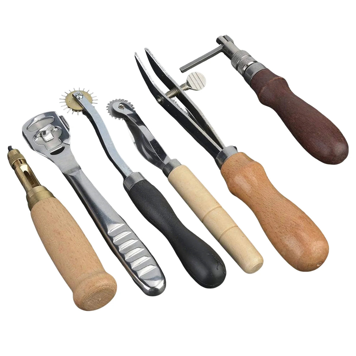 Bymaocar Leather Tools 19 Pieces Craft Kit For Sewing