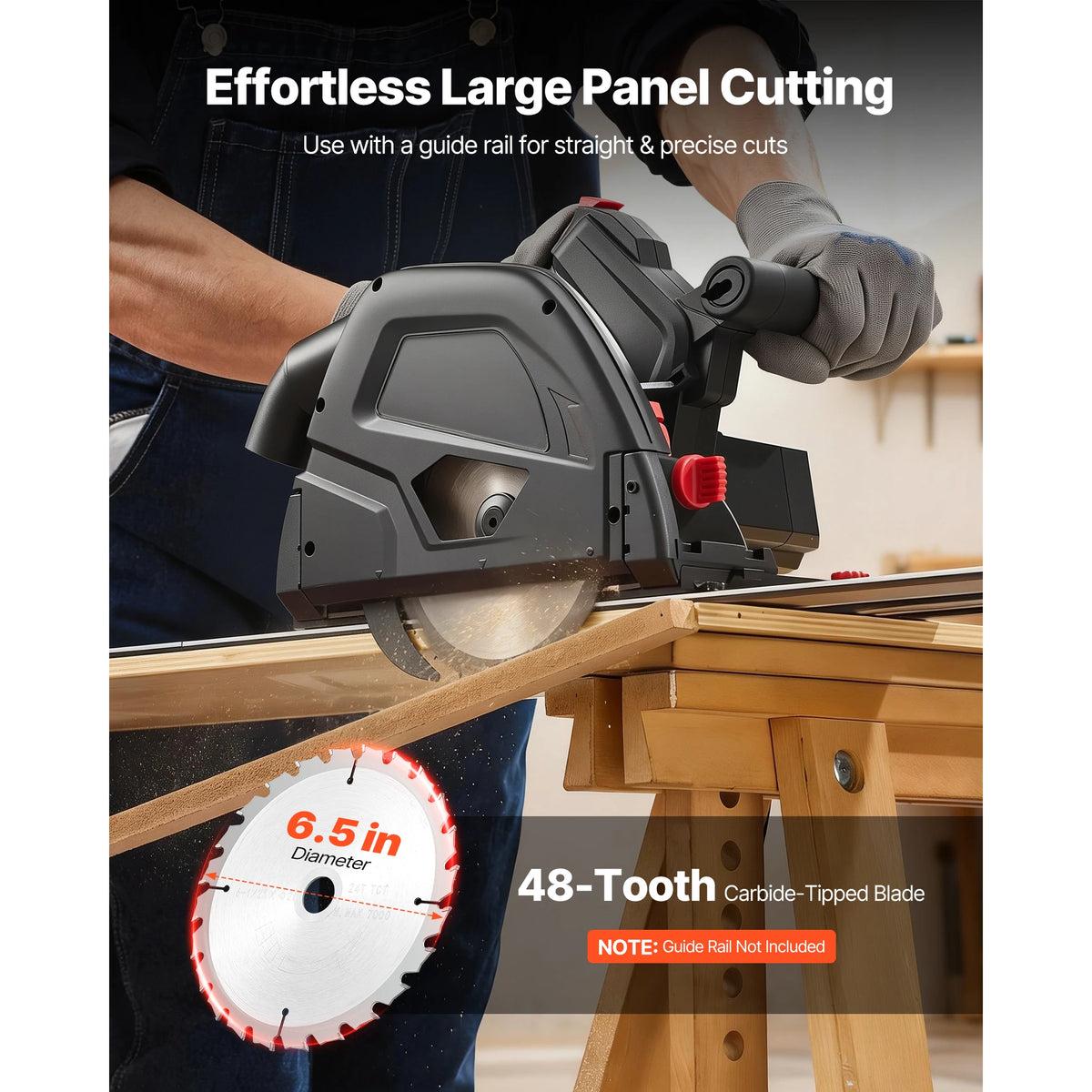 Succebuy 6.5-Inch Plunge Cut Track Saw Circular Saw