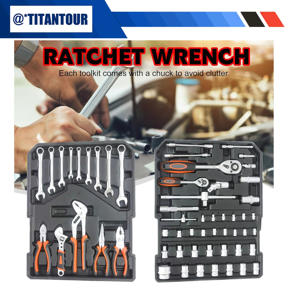 999-Piece Professional Industrial Repair Tool Set With Wrench