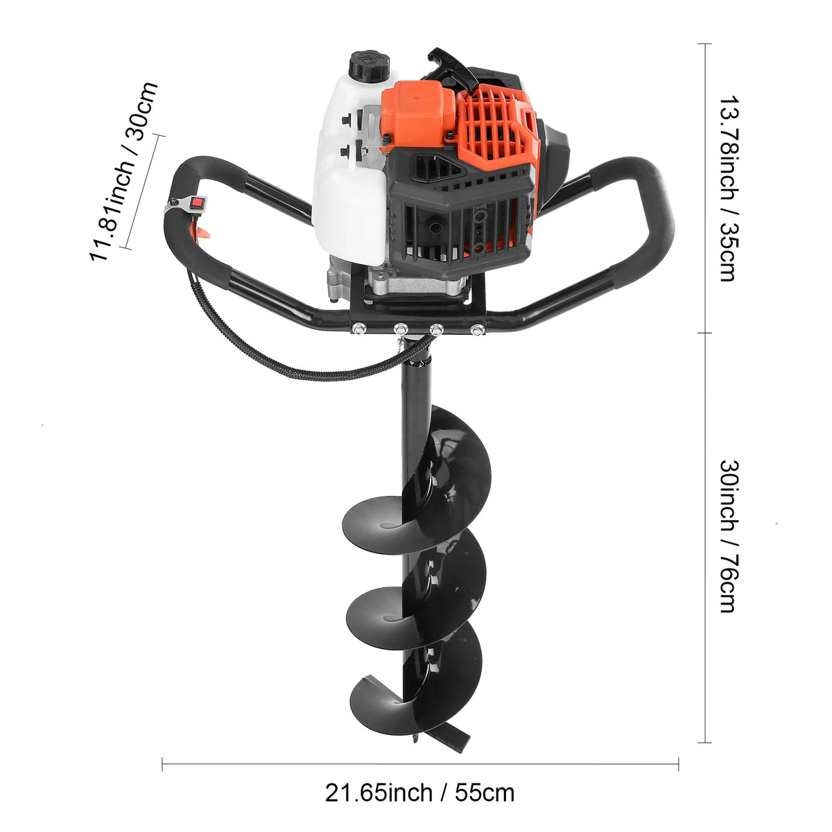 SucceBuy 43cc Gas Powered Post Hole Digger Earth Auger
