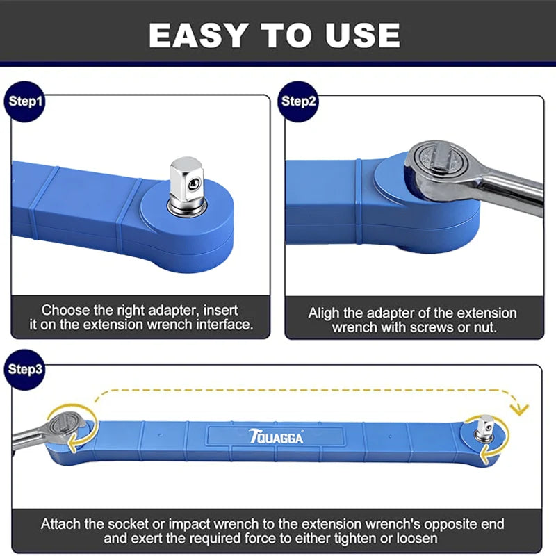 Heavy Duty Carbon Steel Offset Extension Wrench Set For Mechanics
